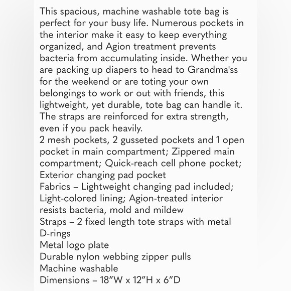 JuJuBe Encore Tote Diaper Bag- Midnight Posy - Picture 14 of 14